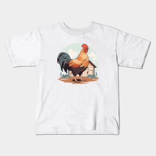 Colorful Rooster Kids T-Shirt